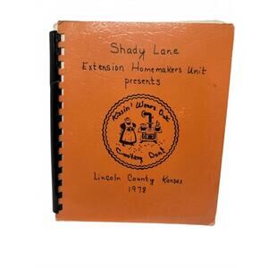 Vintage 1978 Shady Lane Cookbook